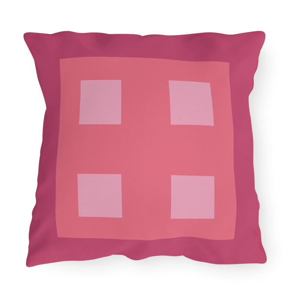 Pastel Pink Vibrant Indoor Outdoor Throw Pillow