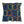 Mid-Century Modern Blue Indoor Outdoor Throw Pillow