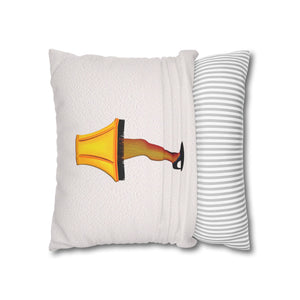 throw pillow with 'Leg Lamp Cover Christmas' design