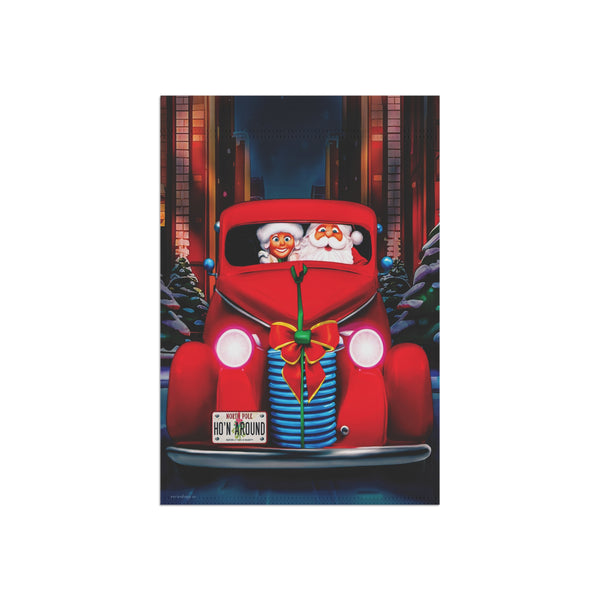 Santa Date Night Cute Holiday Yard Flag