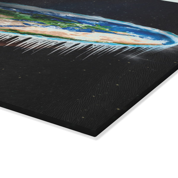 Flat Earth Funny Kitchen Decor Cutting Board