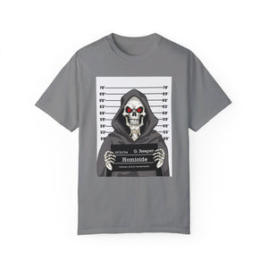 Comfort Colors® Grim Reaper Mug Shot Funny T-Shirt