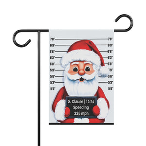 Santa Mug Shot Funny Christmas Yard Flag
