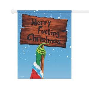 Garden flag with 'Grinch Christmas – Version B' design
