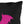 Black & Pink Bat Chic Indoor Outdoor Throw Pillow