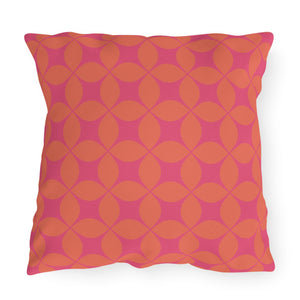 orange and pink pastel decorative throw pillow patio pillow