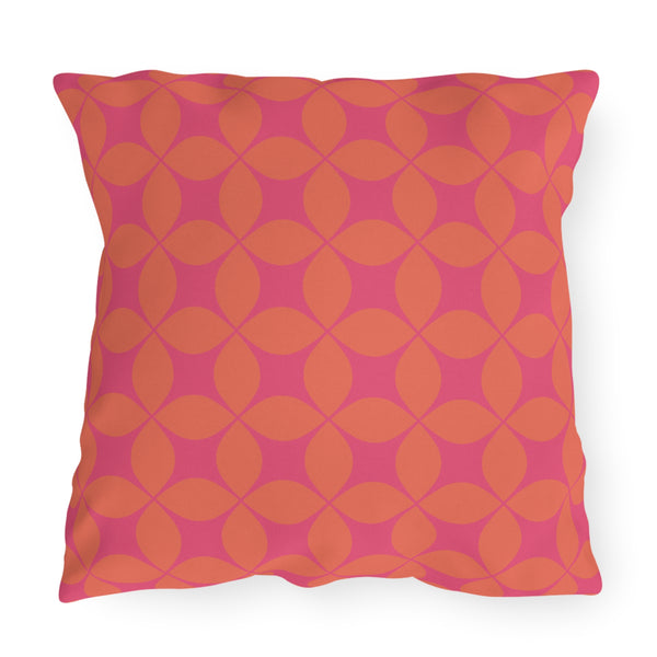orange and pink pastel decorative throw pillow patio pillow