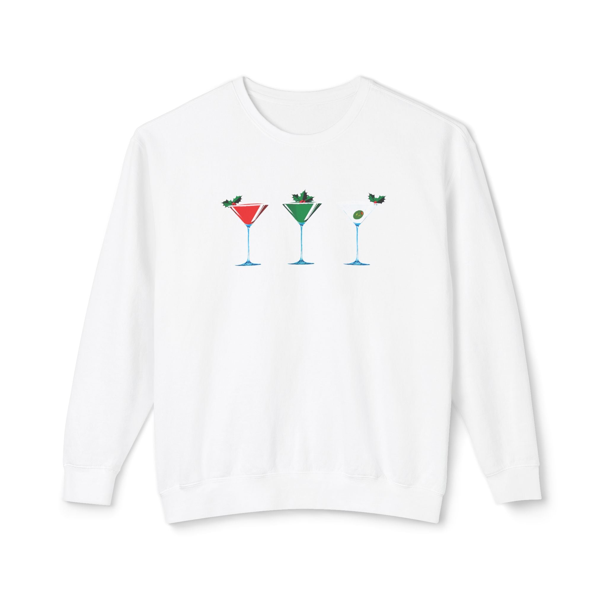 Comfort Colors® Three Martinis Christmas Sweatshirt