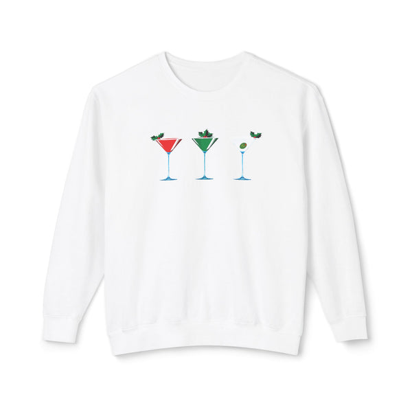 Christmas Martini Sweatshirt Soft Cotton, Relaxed Fit