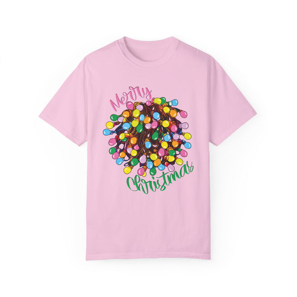Comfort Colors® Tangled Lights Merry Christmas Funny T-Shirt