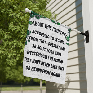 No Soliciting Sarcastic Warning Funny Yard Flag