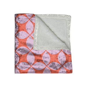 Orange & Lilac Art Deco Decorative Throw Blanket