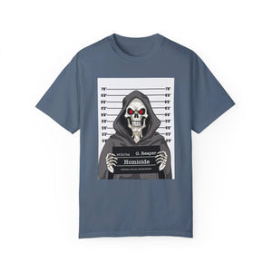 Comfort Colors® Grim Reaper Mug Shot Funny T-Shirt