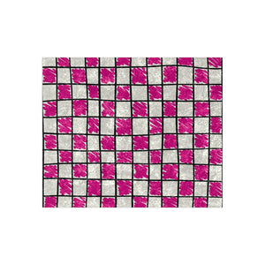 Checkered White & Pink Chic Couch Throw Blanket