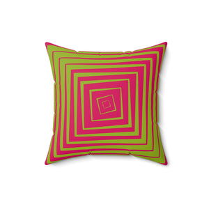 Pink & Green Reversible Retro Throw Pillow
