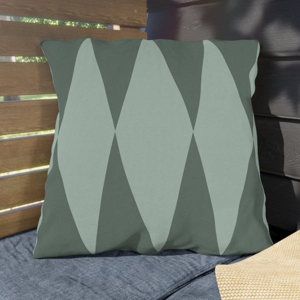 Green Diamond Indoor Outdoor Throw Pillow
