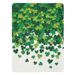Lucky Shamrocks Sherpa Throw Blanket
