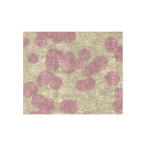 Ivory & Pink Polka Dot Decorative Throw Blanket