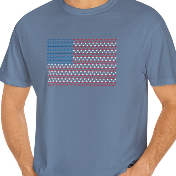 Comfort Colors© Martini Style American Flag Patriotic T-Shirt