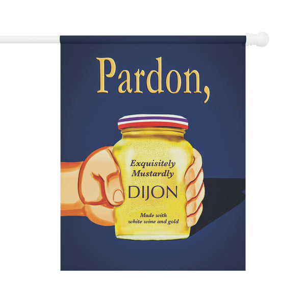 Pardon Grey Poupon Pop Cult Funny Yard Flag