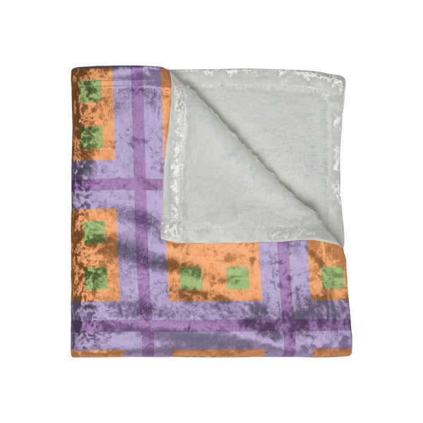 Pastel Purple & Orange Decorative Throw Blanket