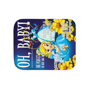 soft sherpa blanket with 'Cinderella Illustrated' design