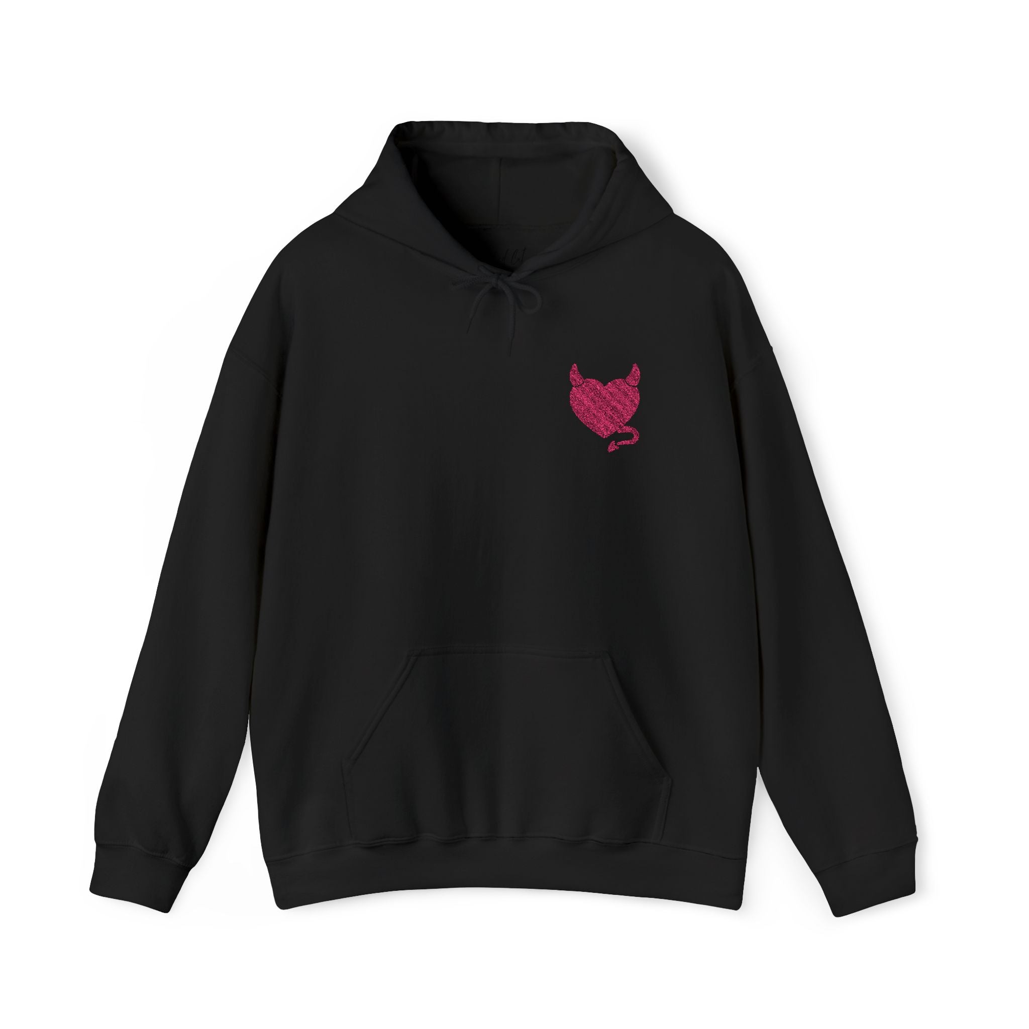Embroidered Wicked Heart Women's Sweatshirt Hoodie