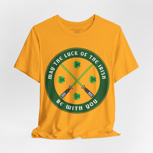 May the Luck of the Irish Be with You Sci-Fi St. Patrick's T-Shirt