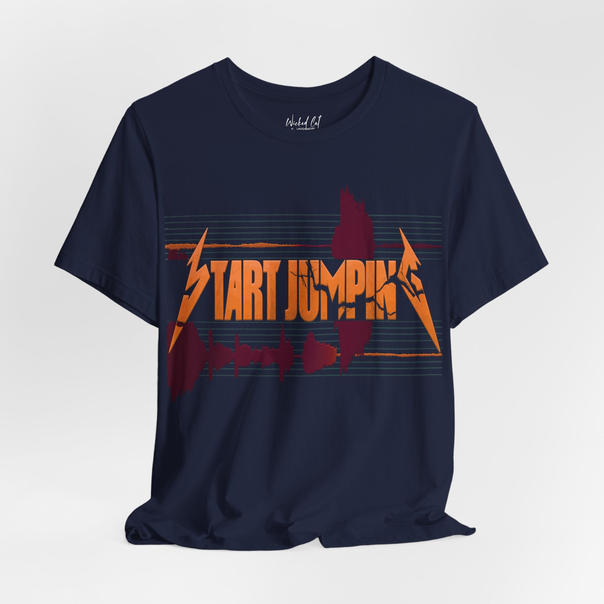 Virginia Tech Metallica Seismograph Chart Start Jumping T-Shirt