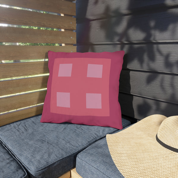 Pastel Pink Vibrant Indoor Outdoor Throw Pillow