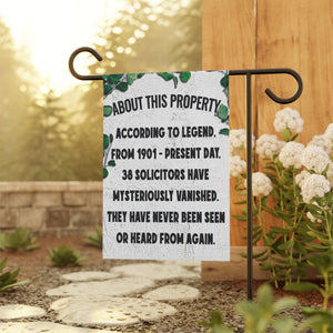 No Soliciting Sarcastic Warning Funny Yard Flag