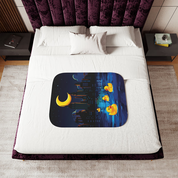 NYC Night Swim Ultra Soft Sherpa Baby Blanket