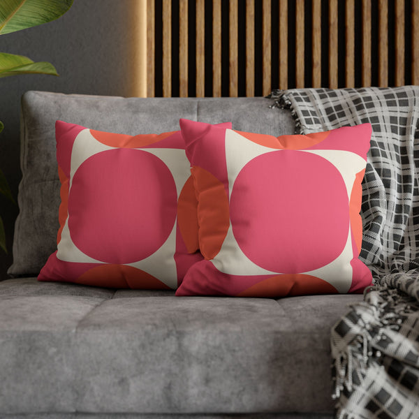 SW Paradox Palette Pink Orange Faux Suede Pillow Cover