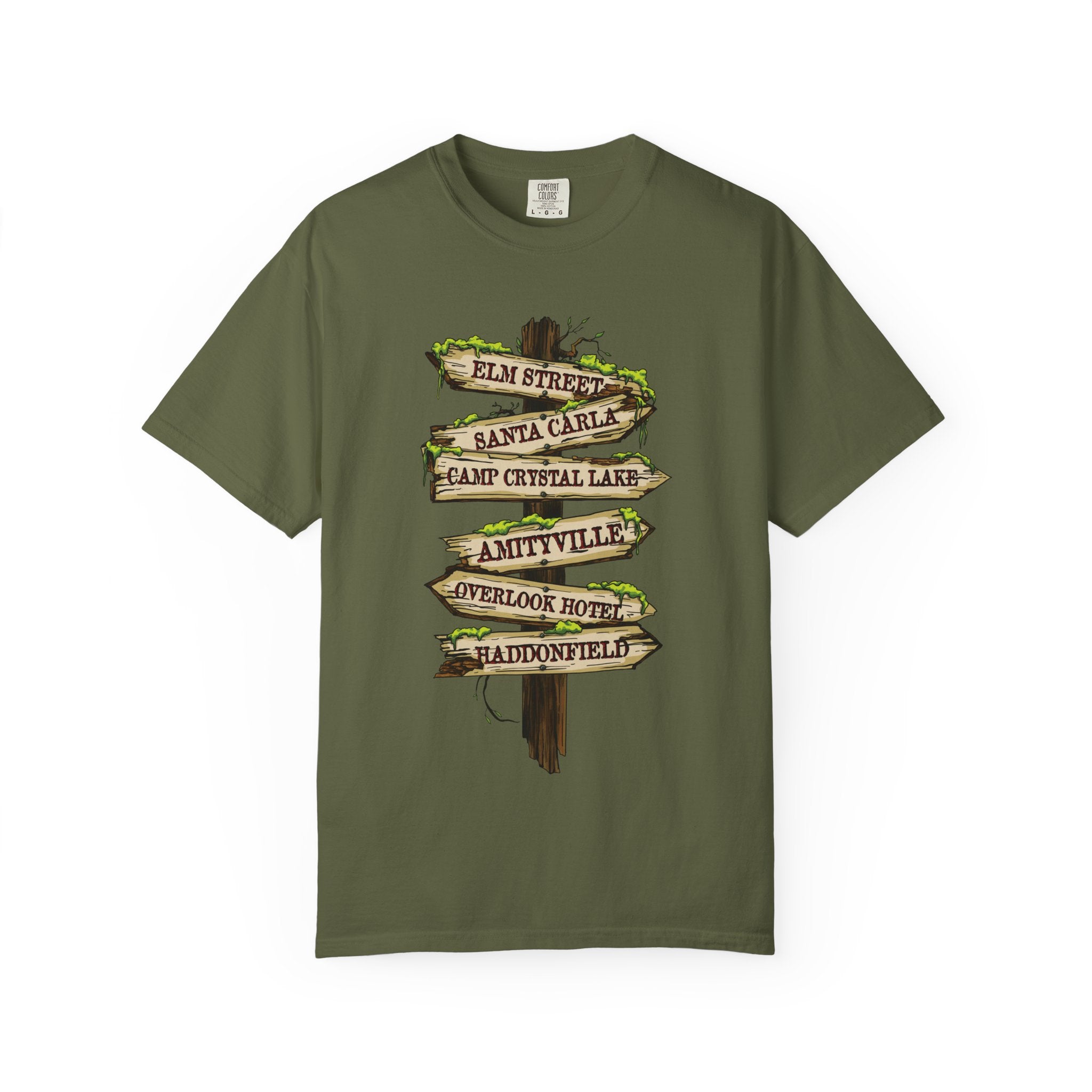 Horror Road Sign Halloween T-Shirt Comfort Colors®