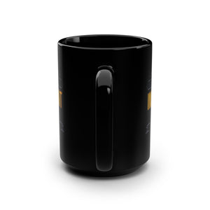 mug with 'Coffee Addicts Sarcastic Funny' graphic on a white background