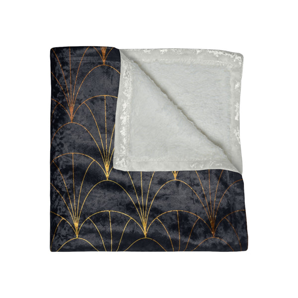 Blue Art Deco Decorative Throw Blanket