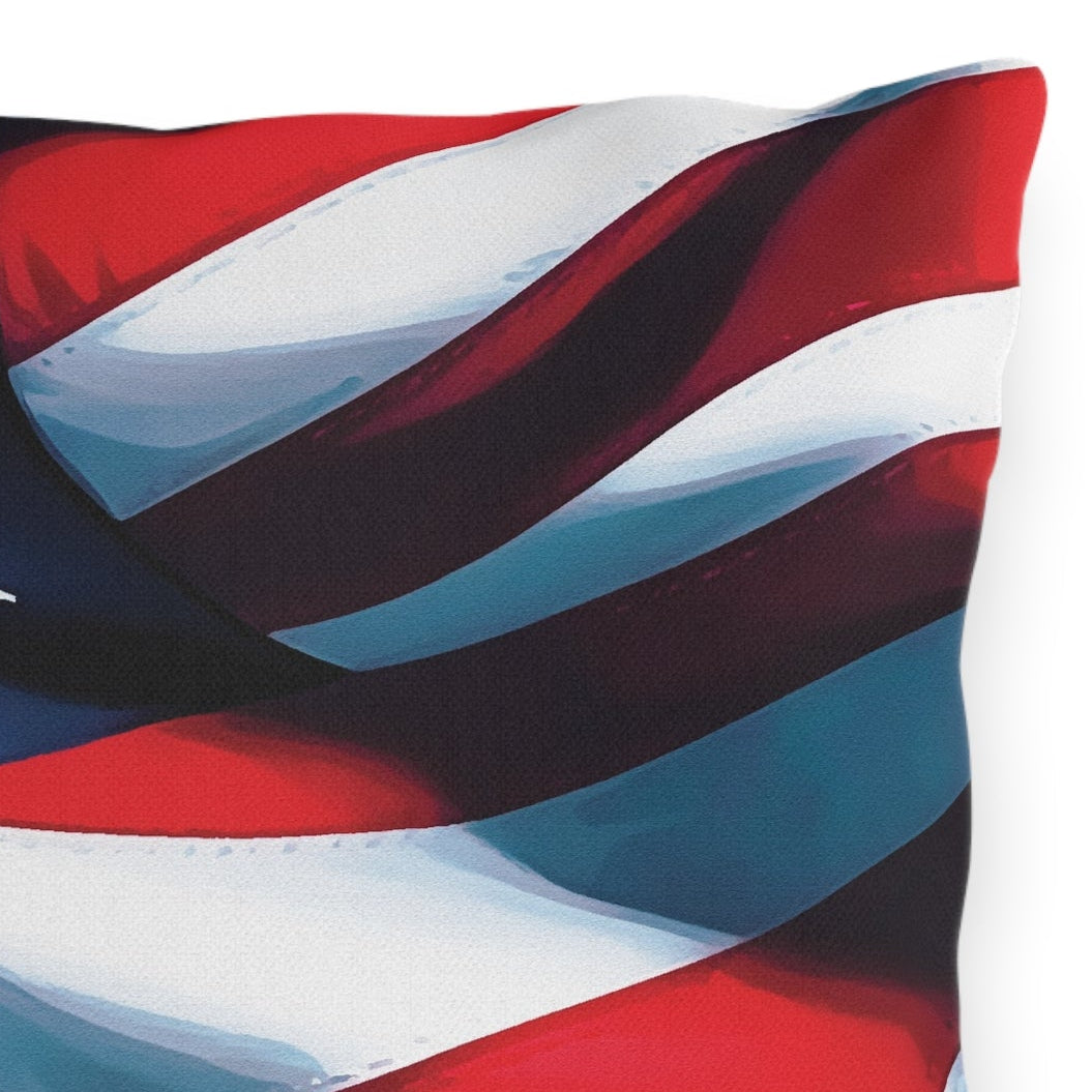 American Flag Patriotic Decor Outdoor Indoor Accent Pillow