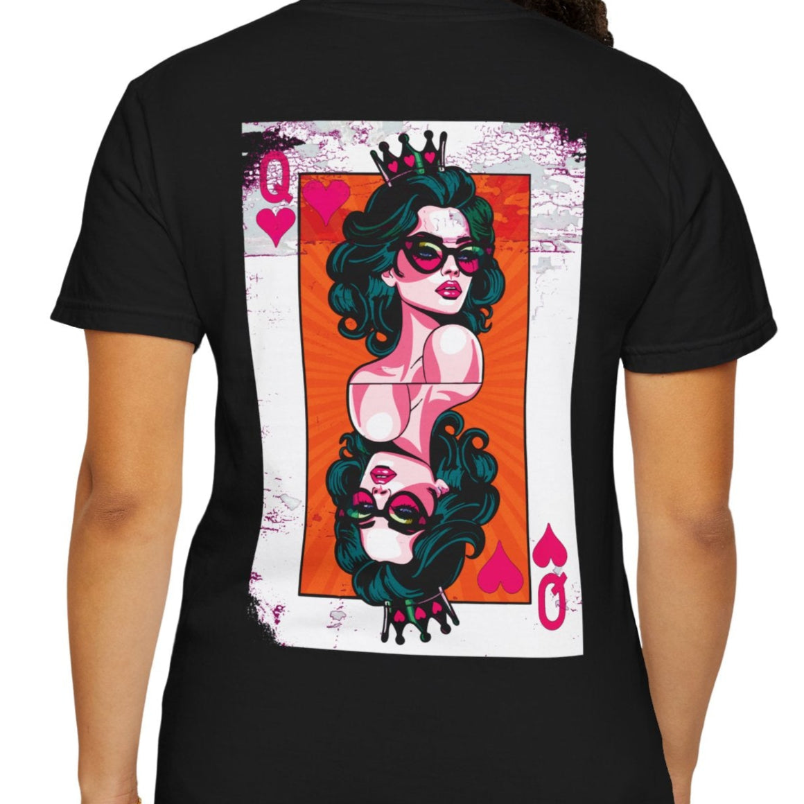 Comfort Colors® Retro Queen of Hearts Vintage Grunge T-Shirt