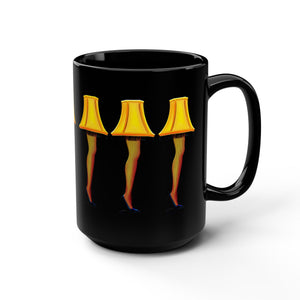 mug with 'Leg Lamp A Christmas Story' graphic on a white background