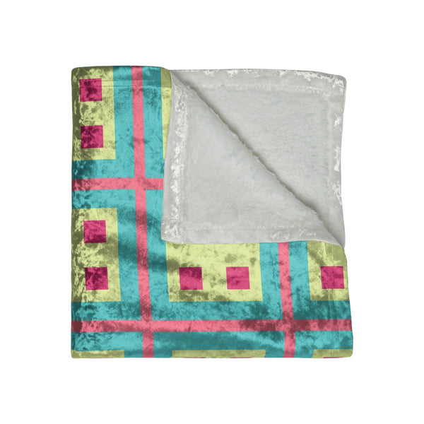 Pastel Pink & Blue Decorative Throw Blanket