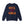 The back of a blue sweatshirt that says Rock the World on a white background.