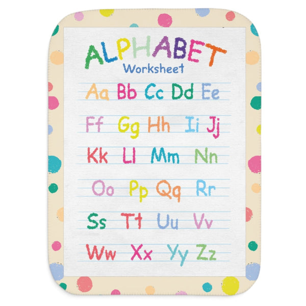 ABC Crayon Soft Sherpa Baby Blanket