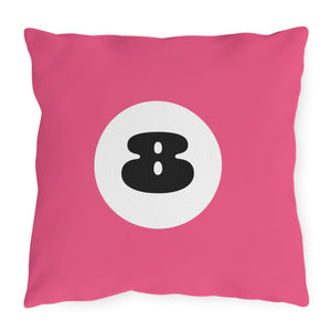 pink 8 ball throw pillow outdoor decor
