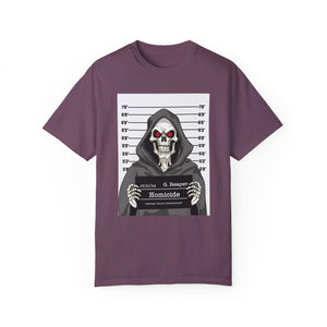 Comfort Colors® Grim Reaper Mug Shot Funny T-Shirt