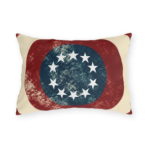 Vintage American Flag Patriotic Outdoor Indoor Throw Pillow