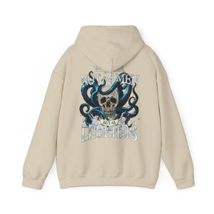 Pirate Sayings Skull Dine as Legends Men's Hoodie