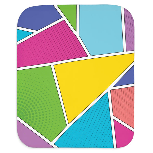 pop art comics sherpa baby blanket