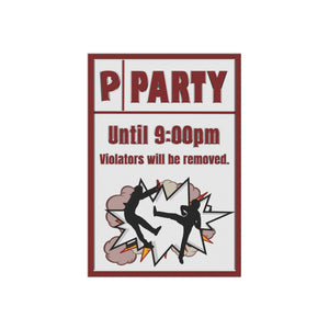Garden flag with 'Party Sarcastic' design