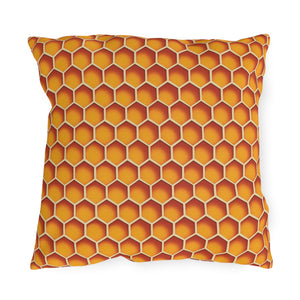 throw pillow with 'Honeycomb Accent Spring Decor' design