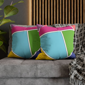 throw pillow with 'Pop Art Comic Cover' design